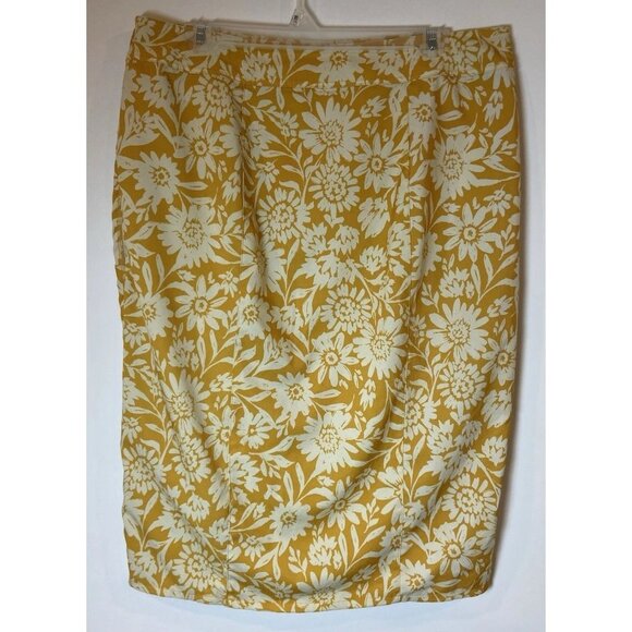 Rip Skirt Hawaii Wrap Skirt Tropical Orange Cream Floral Large L - Picture 3 of 5